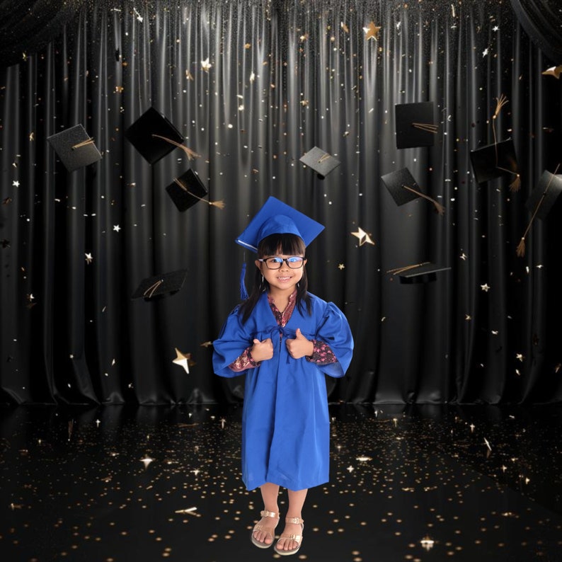 Graduation Studio Photo Graduation Black and Gold Back Ground Ceremony ...