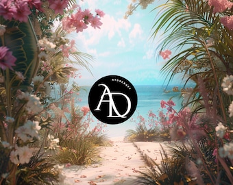 Beautiful Summer Digital Backdrops, Summer Vacation Overlays Backgrounds Modern Photoshop Composites Texture Overlay Sunset Themed Backdrops
