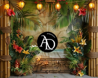 Luxury tropical backdrop, Luxury digital overlays, luxury background, tropical backdrop, tropical background, studio overlays