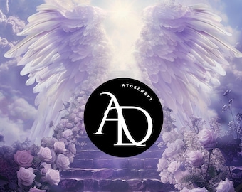 Fondo con alas de ángel conmemorativas, fondo para celebración de la vida, escalera al cielo PNG, descarga digital de 14x14
