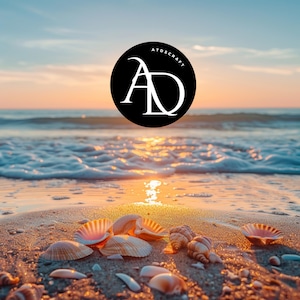 Beach Sunset with Seashells Digital Background | Maternity Backdrop Overlay | Photoshop Texture for Fine Art Photography, Summer Background