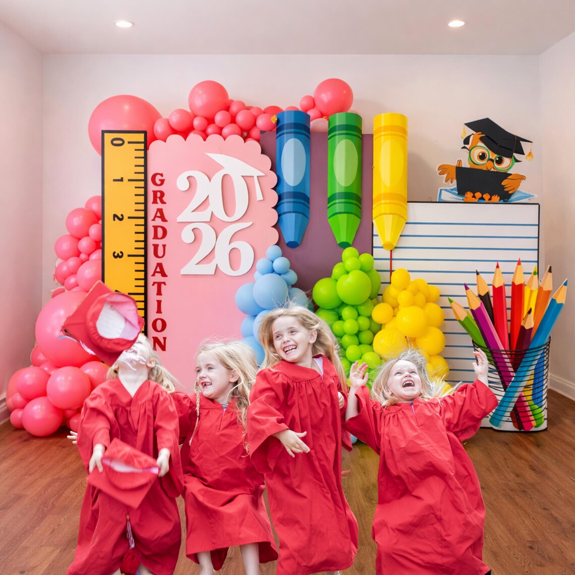 Kindergarten Graduation Digital Backdrop PNG, 2026 School Photo ...