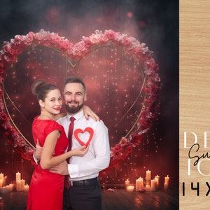 Floral Heart Frame Digital Backdrop | Love Digital Backdrop | Maternity Digital Background | Photoshop Overlays | Romantic Photography