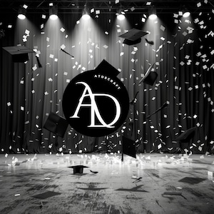 L&#39;obtention du diplôme en studio photo L&#39;obtention du diplôme Fond noir et argent Cérémonie Contexte Degré événement Toile de fond numérique Séance photo en superposition