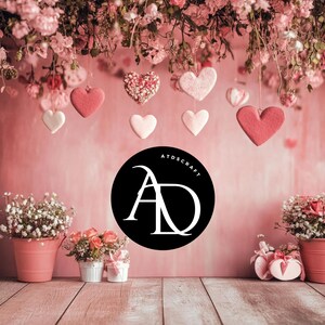 Valentine Hearts Digital Photography Backdrop, Digital Background Composite Backdrop, Sweet Valentine Photography Background, Birthday, Kids