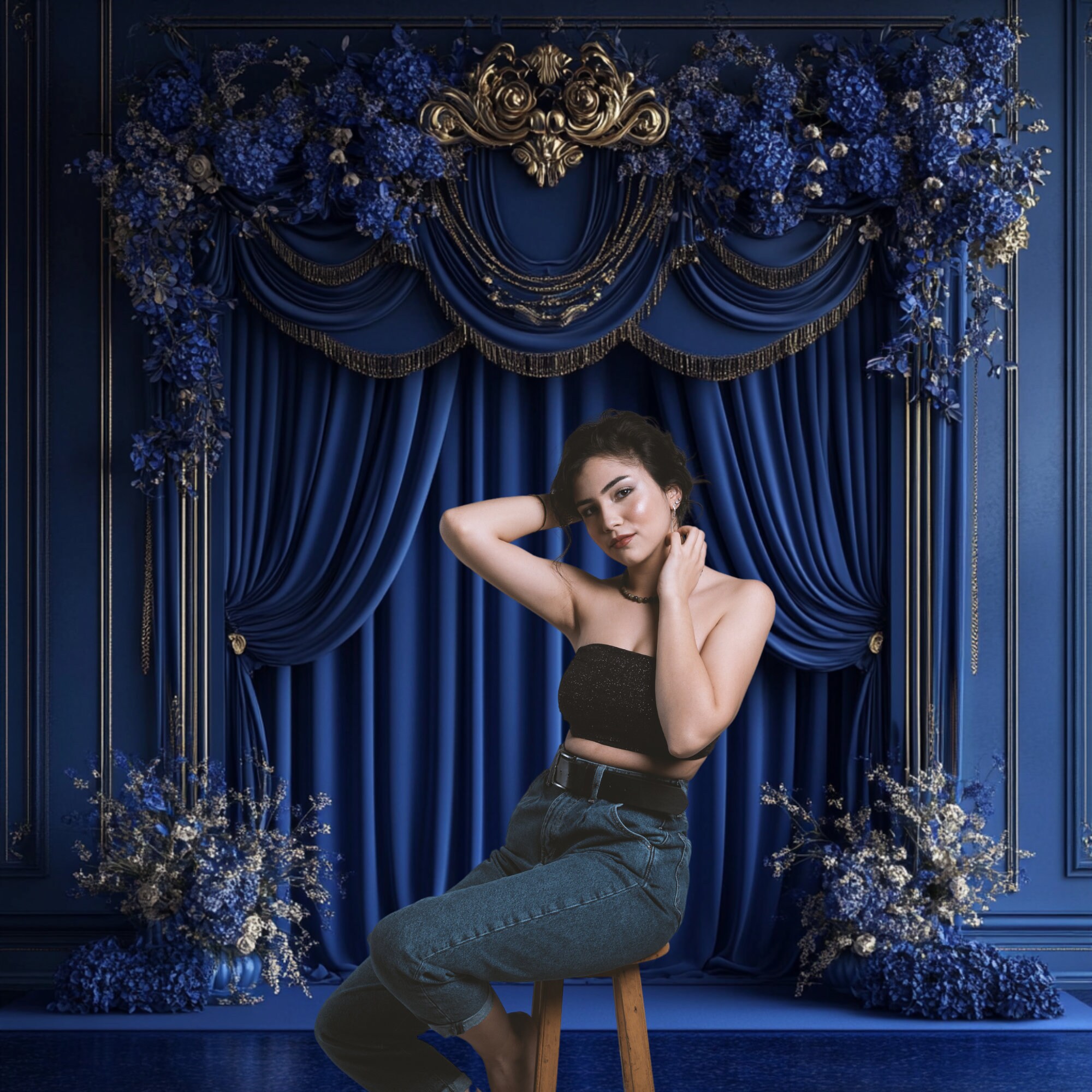 Photo inspiration: Fresh Look at Luxury Minimalist Royal Blue Backdrop S Luxury Backdrop Minimalist