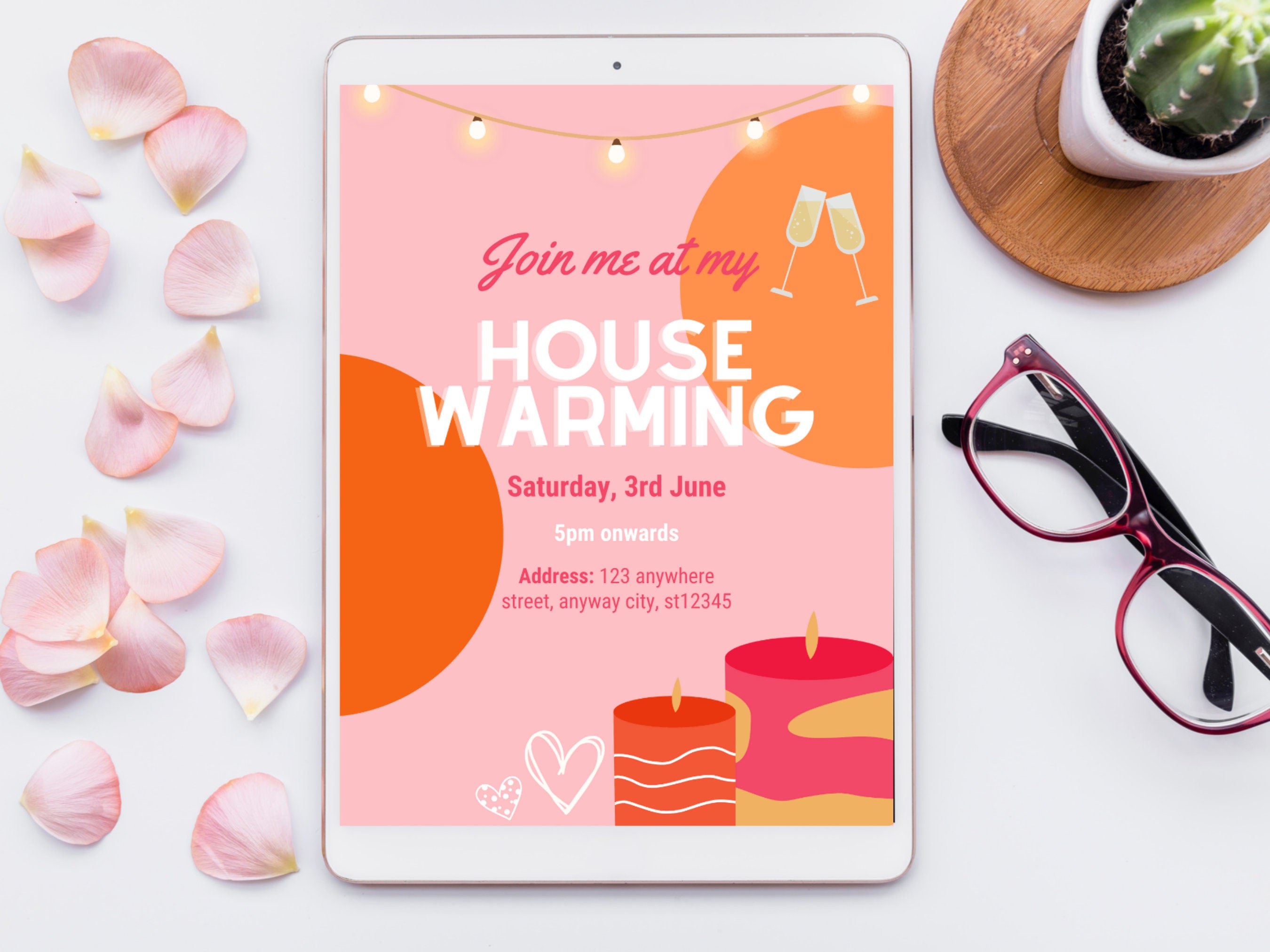 Editable Housewarming Invitation, Digital Printable, Canva Template - Etsy
