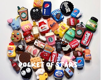 2024 Croc charm / jibbitz - 915 Choices (63-104 Pepsi, Cola, Fanta, Starbucks, drink, lays, cookies, jack Daniels, Nutella, Oreo)