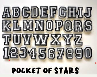 Shoe Charm - Black 0-9 Number, Alphabet ABC-Z Letter