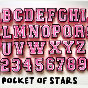 Shoe Charm - Pink 0-9 Number, Alphabet ABC-Z Letter