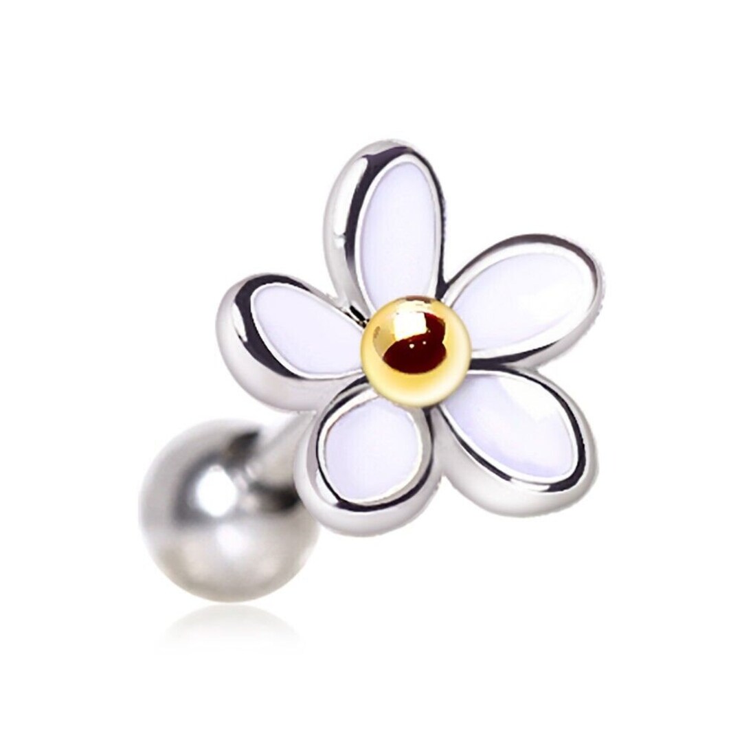 Beautiful Daisy Cartilage Earring Stud Tragus Helix Conch Etsy UK