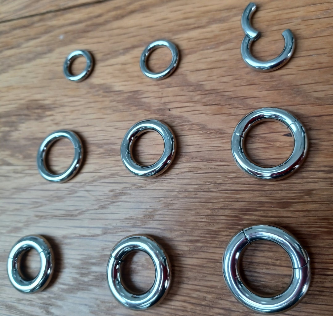 Heavy LARGE Gauge Smooth Hinged SEGMENT Ring PA Prince Albert - Etsy