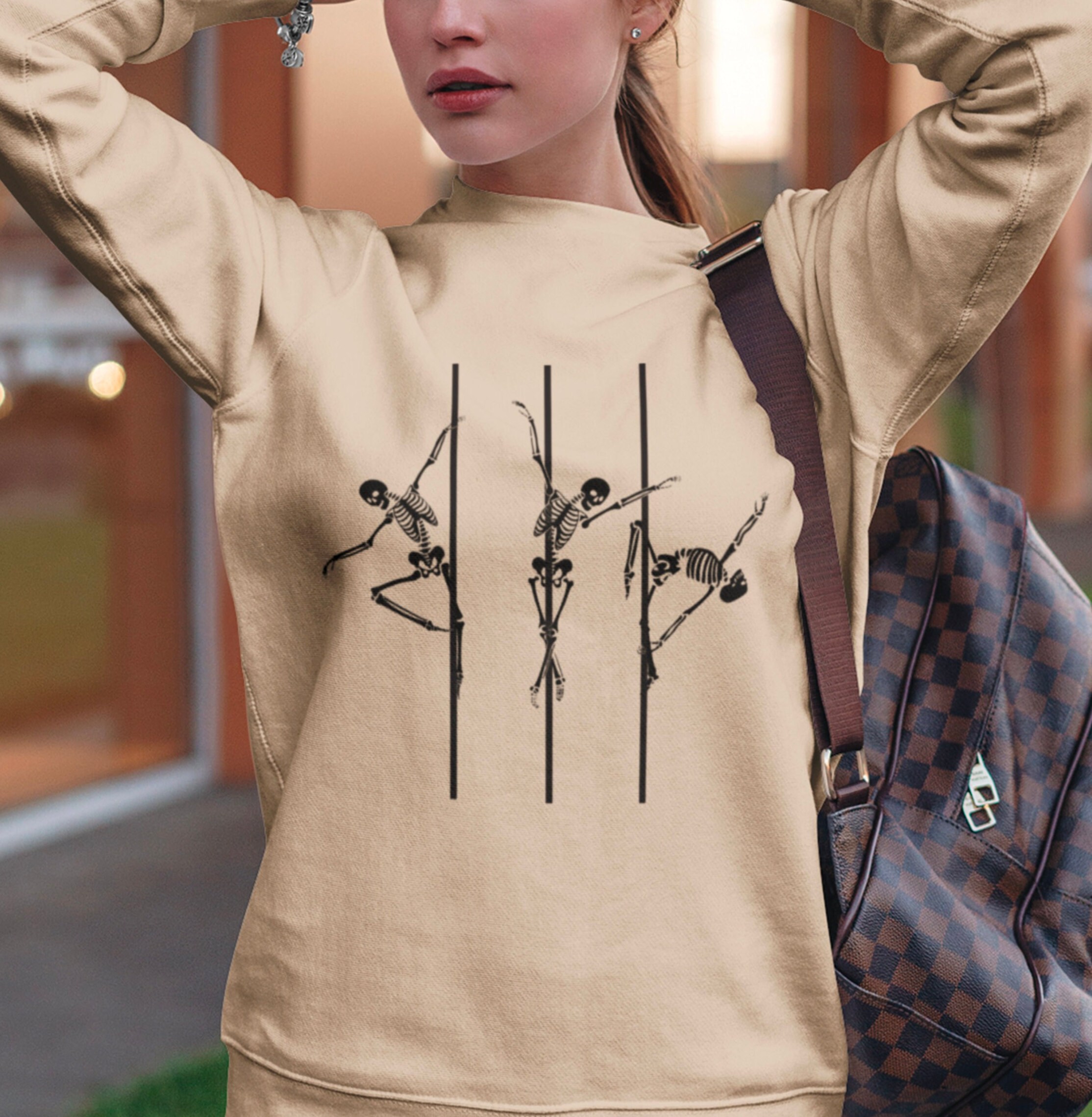 Halloween Pullover Pulli Pulli Stange Tanz Tänzer