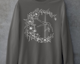 Pole Dance Pullover Blumen Pullover Blumen Tänzerin Geschenk