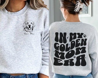 Personlig Golden Retriever-mamma-tröja, I min Golden Retriever-mamma-era, Golden Retriever-mamma-tröja, Golden Retriever-presenter