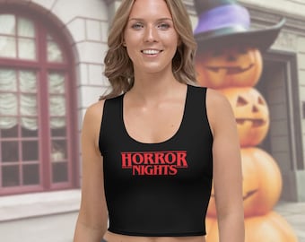 Horror Nights Crop Top, HHN Cropped Linne, Horror Nights Linne