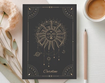 Carnet de notes personnalisé Celestial Journal, Dream Journal à couverture rigide