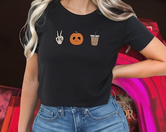 Lil Boo HHN Crop Top, Peace Lil' Boo Coffee, HHN 2025 Shirt