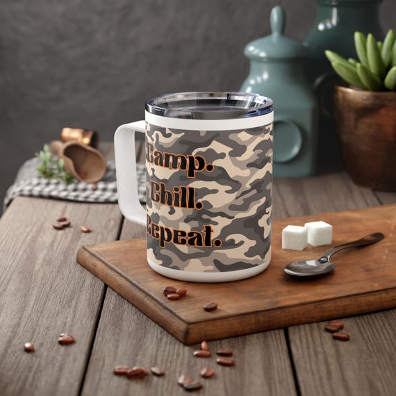 Camo Coffee Mug: Insulated Stainless Steel Camping Cup - Etsy