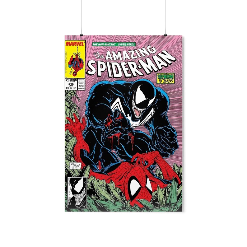 Spiderman Comic Wall Art Spiderman Poster Spiderman Comic Etsy