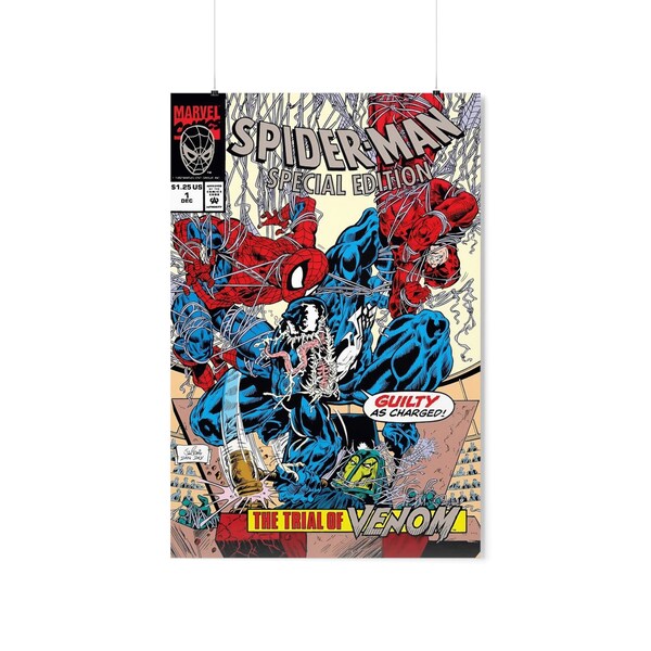 Spiderman Comic Wall Art Etsy