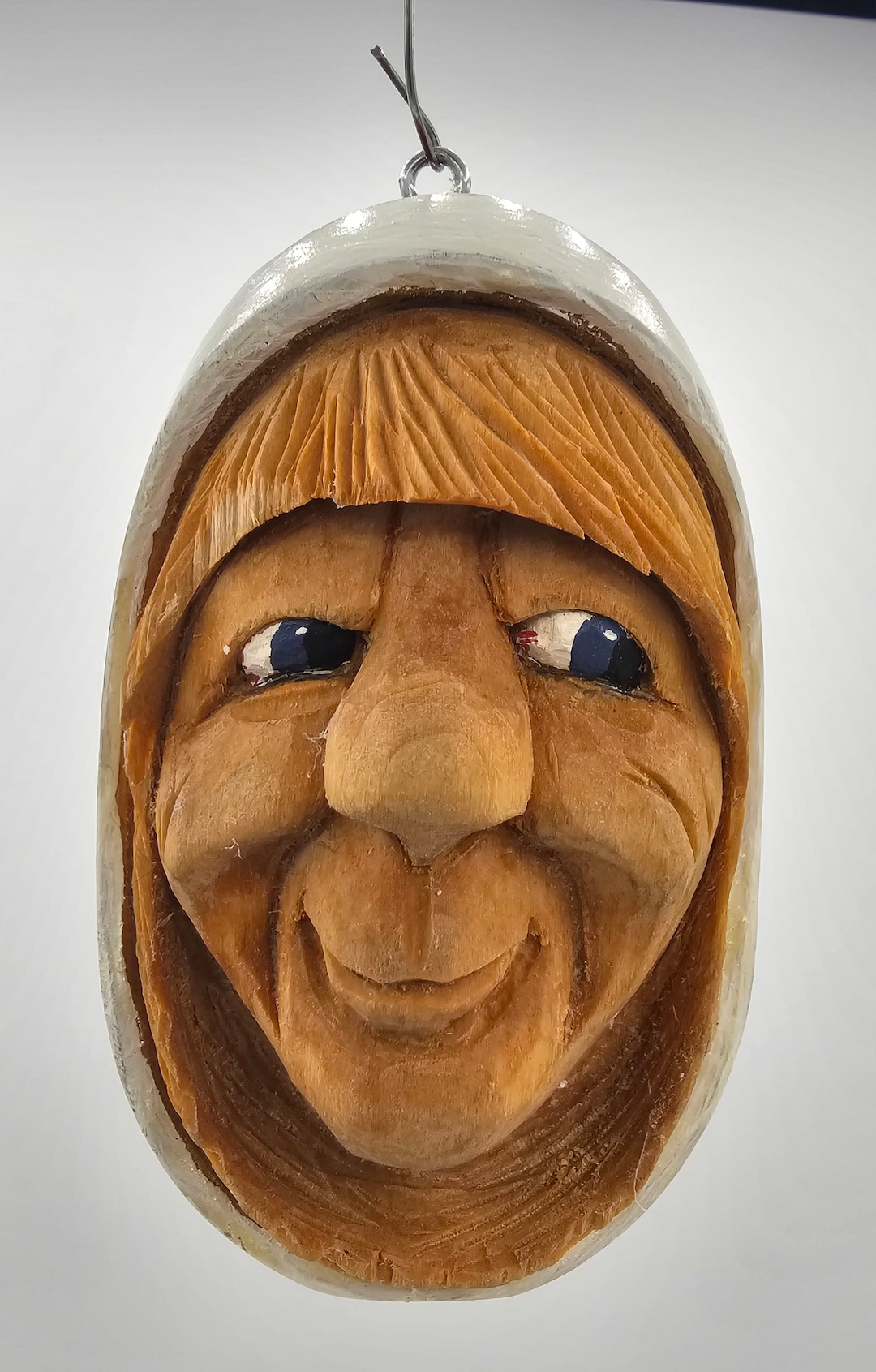 Hand Carved Vintage Wooden Ornament Etsy