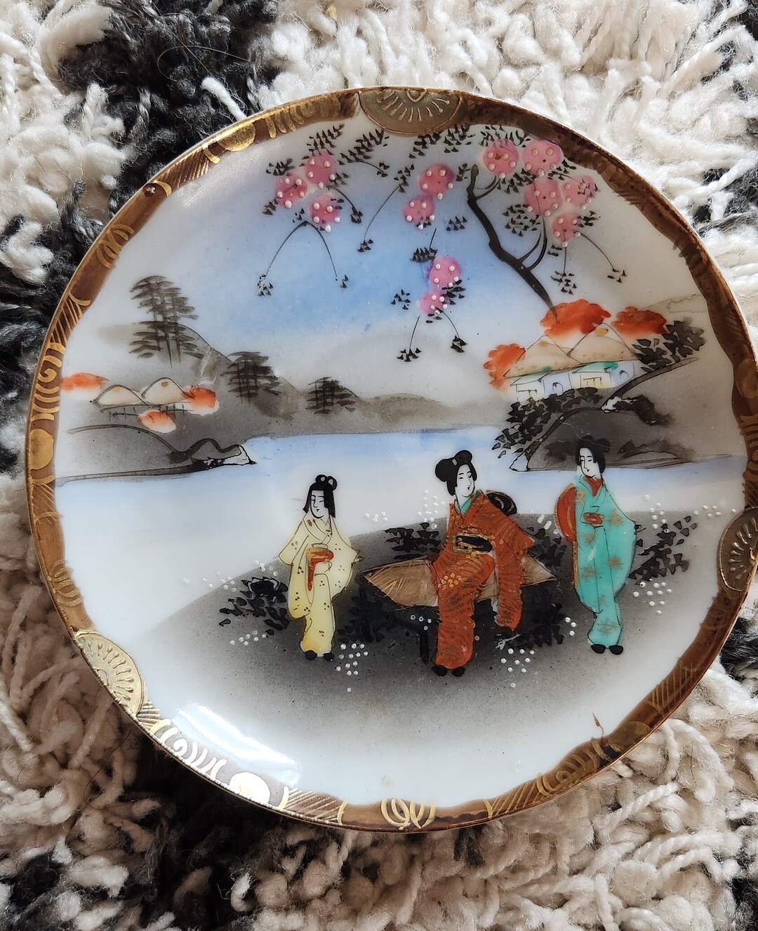 Antique Japanese Saucer Etsy