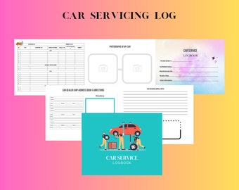 Auto-onderhoudsplanner pdf | Onderhoudslogboek en kilometerteller | Organisator autoreparatie