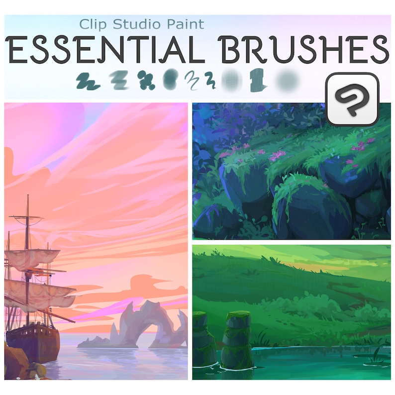 Brushes for Clip Studio Paint Essential Brush Set Painterly Custom