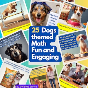 Dog-Themed Math Worksheets | Fun Word Problems Grades 3–5 | Farm Animal Math | Special Ed & Autism-Friendly