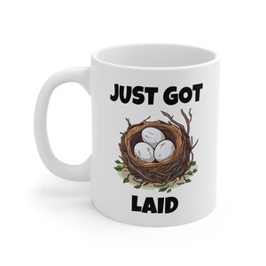 Je viens juste de poser, Mug en céramique imprimé drôle, Mug blague pour adultes, Mug inapproprié, Cadeau amusant