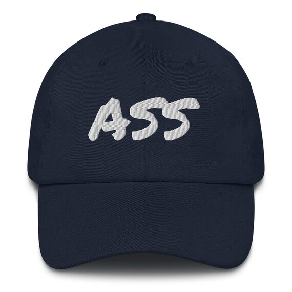 Trendy Apparel Shop 'Ass' Embroidered Dad Hat - Adjustable Cotton Twill Cap, One Size Fits Most - View #11