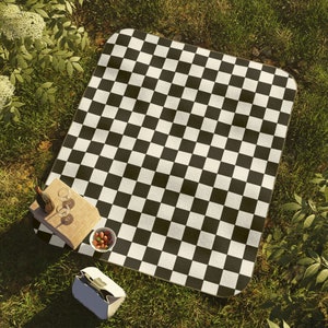 Picnic Blanket, Checkered Blanket, Blanket, Outdoor Blanket, Beach Blanket, Camping Blanket, Picnic Mat, Family Picnic, Waterproof Blanket