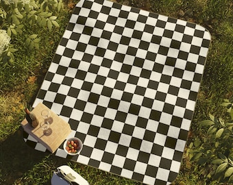 Picnic Blanket, Checkered Blanket, Blanket, Outdoor Blanket, Beach Blanket, Camping Blanket, Picnic Mat, Family Picnic, Waterproof Blanket