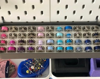 Ikea Skadis Pegboard compatible bobbin insert, sewing bobbins, sewing machine
