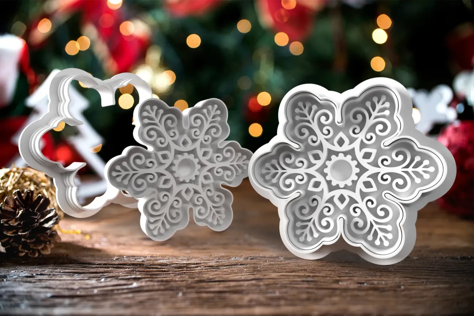 Weihnachtsmann Weihnachtsbaum Plätzchenschneider Kunststoffschneider Backformen