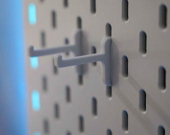 Ikea Skadis compatible Uni-Hooks 10-50 mm, Pegboard, Hooks, Various Sizes, Better Hold Due to Snap-In Function