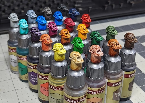 Speedpaint-Farbdeckel für perfekte Farbsichtbarkeit, Paint Bottle Swatch Cap