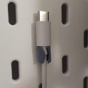 Set di 3 guide per cavi compatibili con Ikea Skadis, supporto