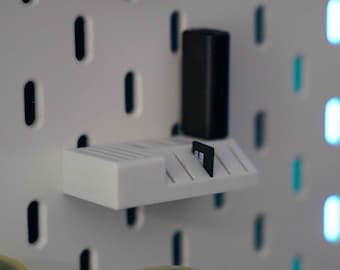 Ikea Skadis compatible USB and SD card holders, pegboard accessories