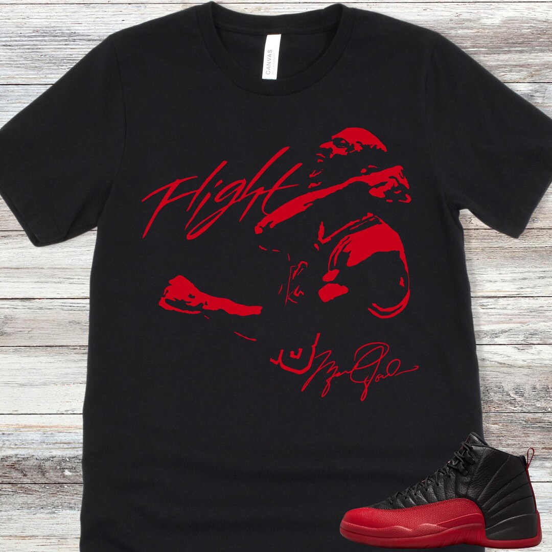 Maglietta AJ 12 Flu Game AsneakerZ.store: Abbinata Sneaker, Taglie S-5XL, In Cotone - Foto 5