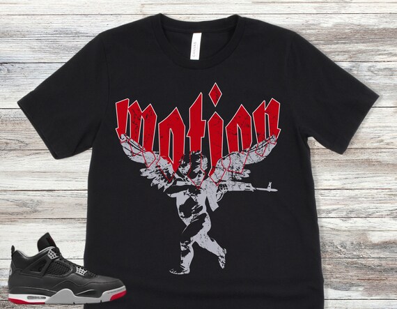 Jordan 4 Reimagined Bred Shirt to Match Air Jordan Shoes Jumpman Black Cement 4s Unisex Sizing Elephant Print Jordan 3 Print Etsy
