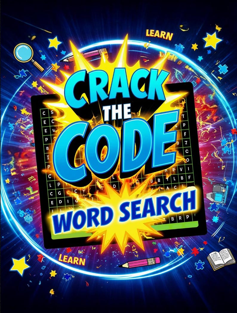 Crack the Code: Word Search - Word Search Puzzles for Kids - Etsy