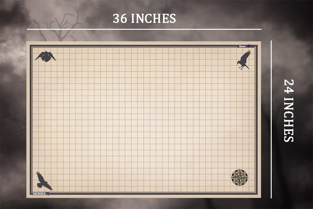 DND Battle Mat 2 Pack Starter Set Accessory for RPG Role Playing Games ...