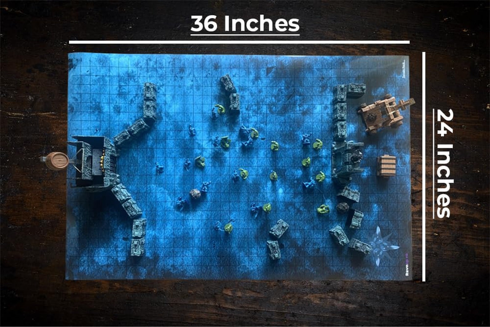 DND Battle Mat 3 Pack Starter Set Accessory for RPG Role Playing Games ...