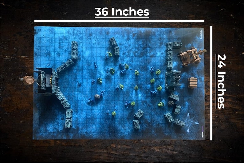 DND Battle Mat 3 Pack Starter Set Accessory for RPG Role Playing Games ...