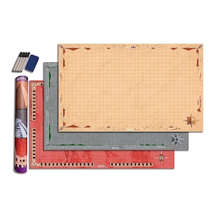DND Battle Mat 3 Pack Starter Set Accessory for RPG Role Playing Games 24&quot; X 36&quot; Non-Staining Dry/Wet Erase Vinyl Battle Grid Series 2