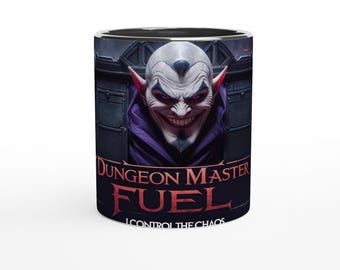 Dungeon Master Tank Tasse - 'I Control the Chaos' Design für Geschichtenerzähler