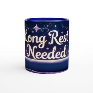 Lång vila behövs förtrollad keramisk mugg – 340 ml D&D-design för spelare