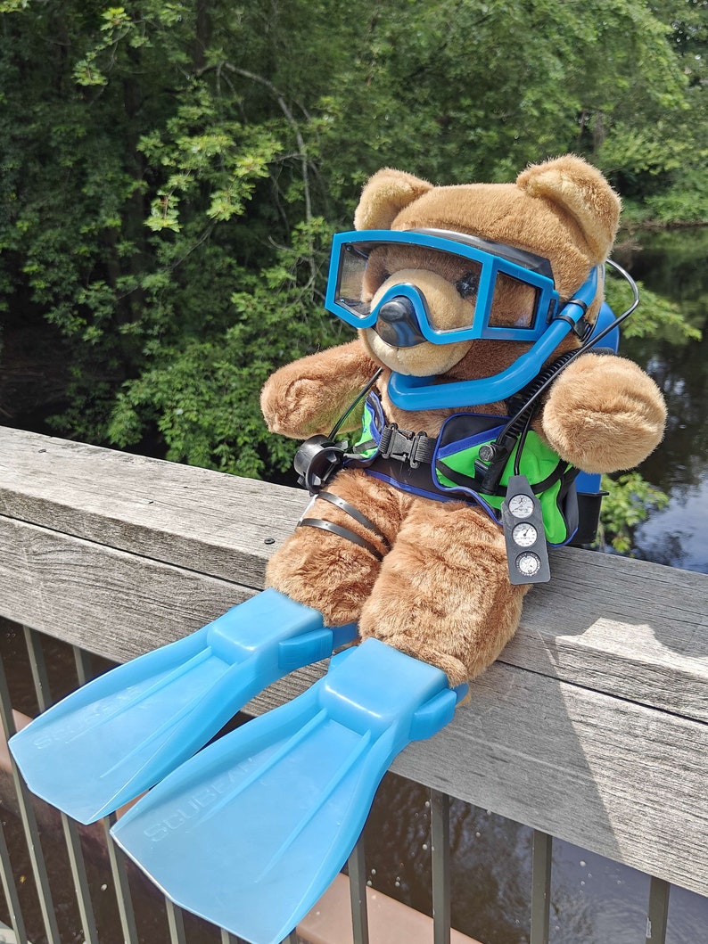 Scubear Vintage 18 Scuba Diving Teddy Bear Etsy